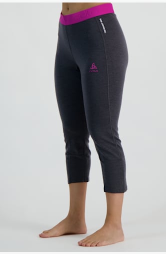Odlo Revelstoke Performance Wool 150 Warm leggings termici 3/4 donna Grigio
