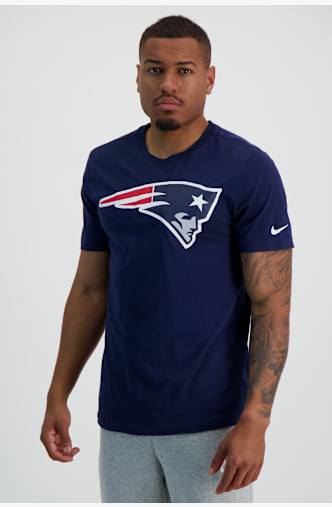 Nike New England Patriots Logo Essential Herren T-Shirt Blau