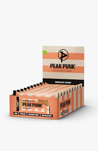 Peak Punk Bio Oat Flapjack Chocolate Peanut 12 x 60 g barre énergétique Marron