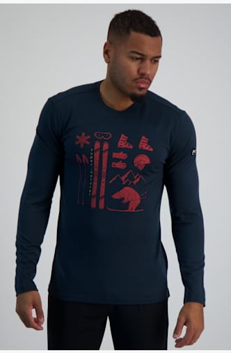 super.natural Skiing Bear longsleeve uomo Blu