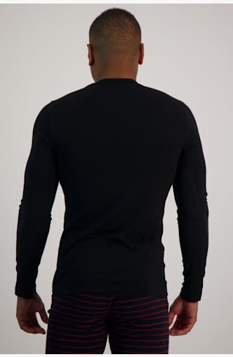 Odlo Natural Merino 200 Warm Herren Thermo Longsleeve Schwarz