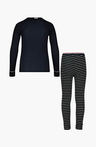 Odlo Active Warm Originals ECO Stripe set de sous-vêtements thermiques enfants Bleu