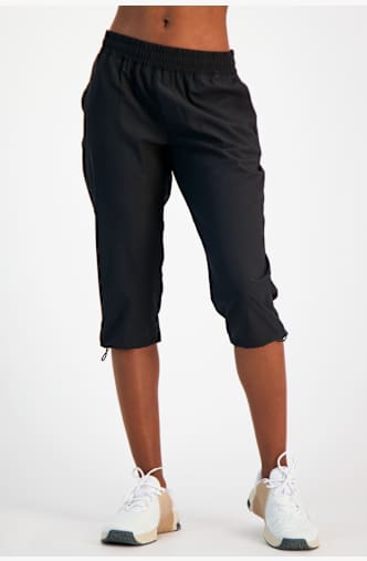 POWERZONE Damen 3/4 Trainerhose Schwarz