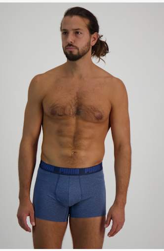 PUMA 2-Pack Basic boxer uomo cotone biologico Blu