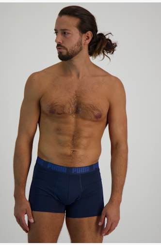 PUMA 2-Pack Basic boxer uomo cotone biologico Blu