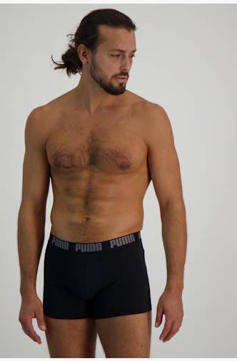PUMA 2-Pack Basic boxer uomo cotone biologico Nero