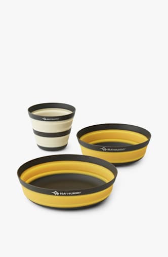 Sea to Summit 3-Pack Frontier UL Collapsible piatti da campeggio Giallo