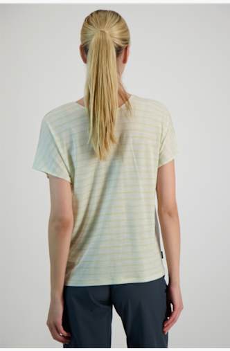 icebreaker Merino 125 Blend Drayden Reversible Stripe t-shirt donna Bianco