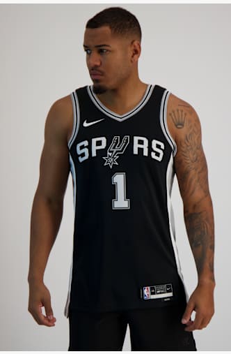 Nike San Antonio Spurs Icon Edition Victor Wembanyama Herren Basketballtrikot Schwarz