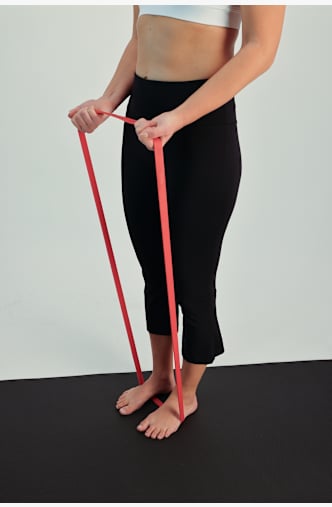 POWERZONE Medium fascia elastica per fitness Rosso