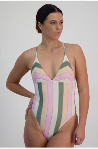 Roxy Vista Stripe A-C Cup costume da bagno donna Beige