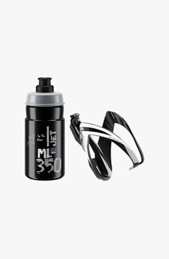 Elite Ceo Kit 350 ml Kinder Trinkflasche + Flaschenhalter Schwarz
