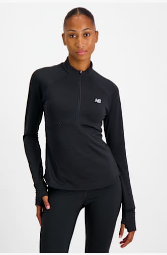 New Balance Athletics Heat Grid Damen Longsleeve Schwarz