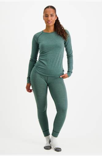 46 NORD Merino Damen Thermo Unterwäsche Set Grün