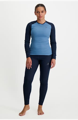 Odlo Active Warm set intimo termico donna Blu