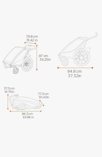 Thule Chariot Sport 2 double Fahrradanhänger Schwarz