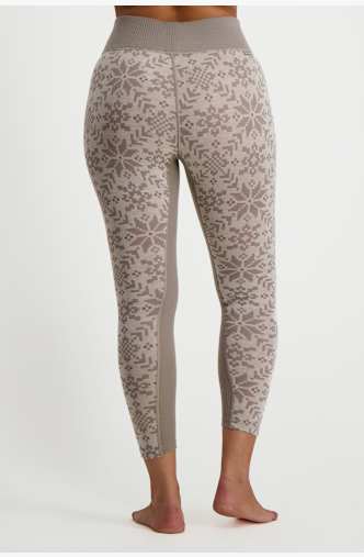 Kari Traa Edith Merino leggings termici donna Beige