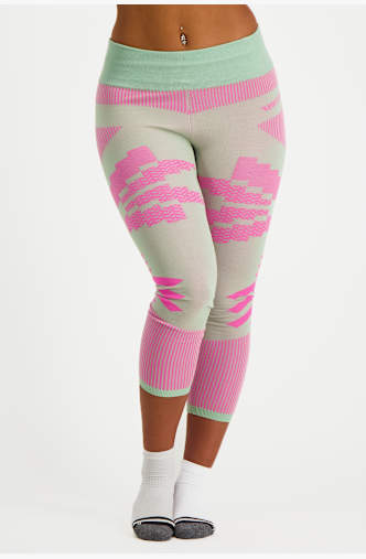 Kari Traa Faith Merino leggings termici donna Verde