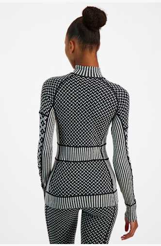 Kari Traa Smekker Merino Half-Zip maniche lunghe termica donna Nero