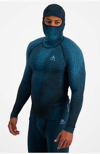Odlo Performance Blackcomb Facemask manche longue thermique hommes Bleu