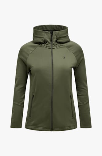 PEAK PERFORMANCE Rider Essentials Zip Hood midlayer donna Verde