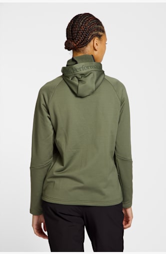 PEAK PERFORMANCE Rider Essentials Zip Hood midlayer femmes Vert