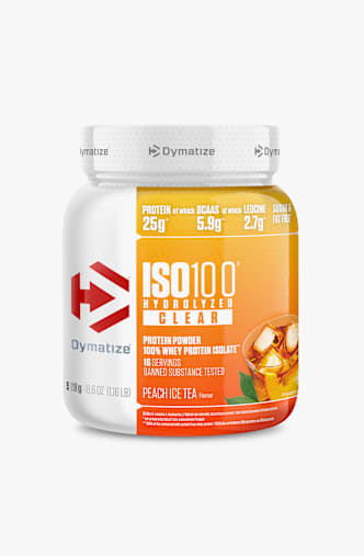 Dymatize Hydrolyzed IsoClear Peach Ice Tea 528 g Getränkepulver Orange