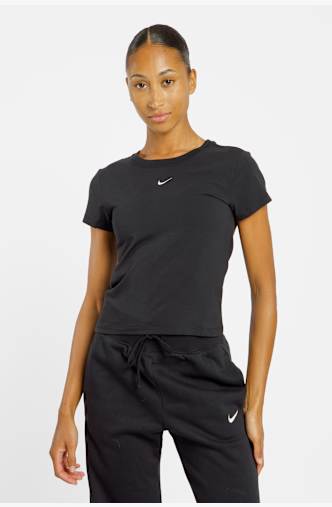 Nike Chill Knit Mod-Crop Damen T-Shirt Schwarz