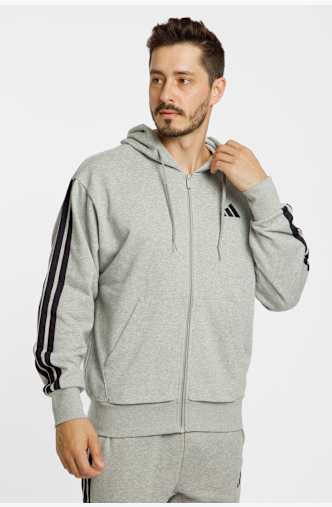 adidas Essentials 3S French Terry giacca della tuta uomo Grigio