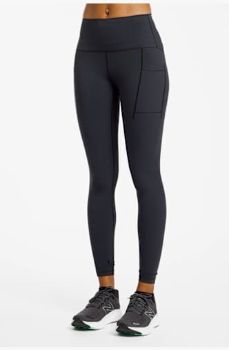 New Balance Sleek Pocket High Rise 27 Inch tight donna Nero