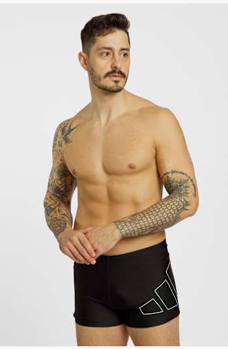 adidas Big Bars Boxer Herren Badehose Schwarz