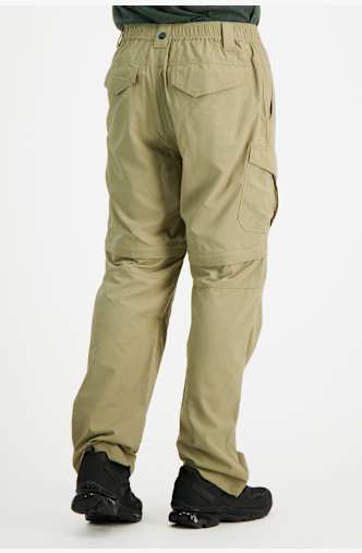 46 NORD Zip-Off taille courte pantalon de randonnée hommes Beige