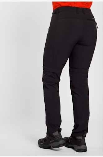 MAMMUT Runbold IV Zip-Off Kurzgrösse Damen Wanderhose Schwarz