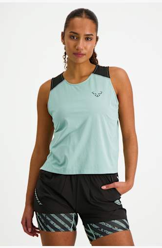Dynafit Sky Crop Damen Top Grün
