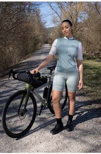 Stoke Randa Full-Zip Damen Biketrikot Grün