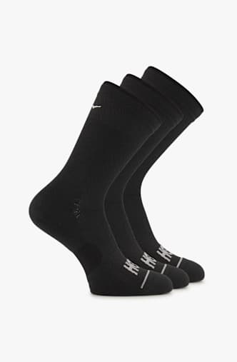 HOKA 3-Pack Run Crew 34-46 chaussettes de course Noir