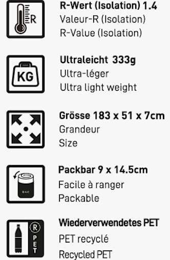 46 NORD Tamaro Mummy M rePet Luftmatratze Schwarz