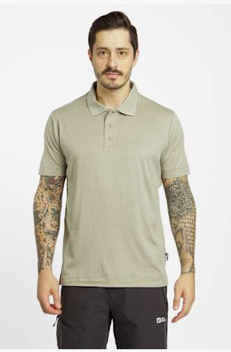 Jack Wolfskin Travel polo hommes Gris