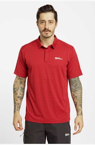 Jack Wolfskin Delgami polo hommes Rouge