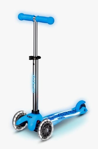 Micro Mini Deluxe Glow Plus LED monopattino bambini Blu