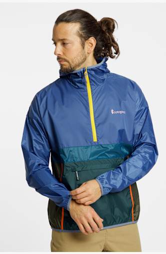 Cotopaxi Teca Half-Zip Windbreaker veste outdoor hommes Bleu