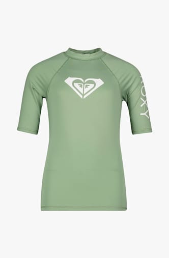 Roxy Whole Hearted SS 50+ Mädchen Lycra Shirt Grün