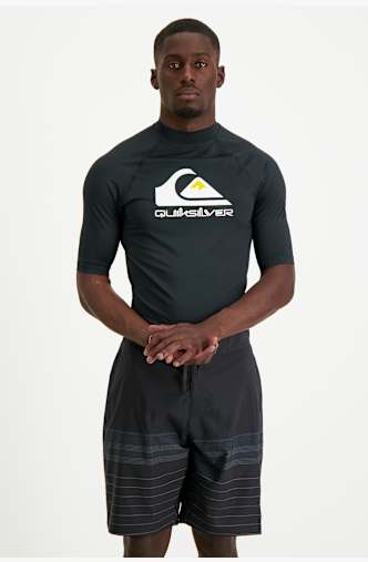 Quiksilver Big Logo 50+ Herren Lycra Shirt Schwarz