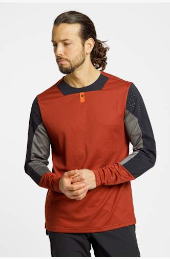 FOX Defend LS Herren Biketrikot Rot