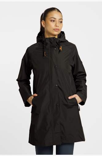 RUKKA Travelcoat cappotto impermeabile donna Nero