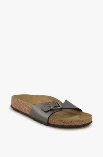 Birkenstock Madrid Birko-Flor® Narrow Fit Damen Slipper Schwarz