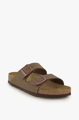 Birkenstock Arizona Birko-Flor® Nubuk Narrow Fit slipper donna Marrone