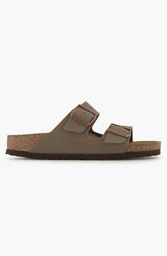 Birkenstock Arizona Birko-Flor® Nubuk Narrow Fit Damen Slipper Grau