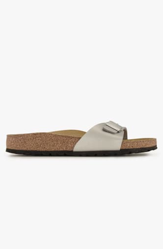Birkenstock Madrid Birko-Flor® Narrow Fit slipper femmes Argent