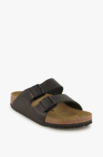 Birkenstock Arizona Natural Leather Narrow Fit slipper femmes Noir